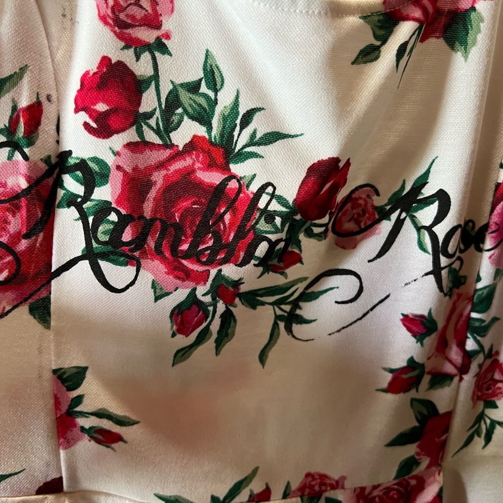 🆕👗🌹 Ramble on Rose grateful Dead Floral Mini Dress NWT xSmall